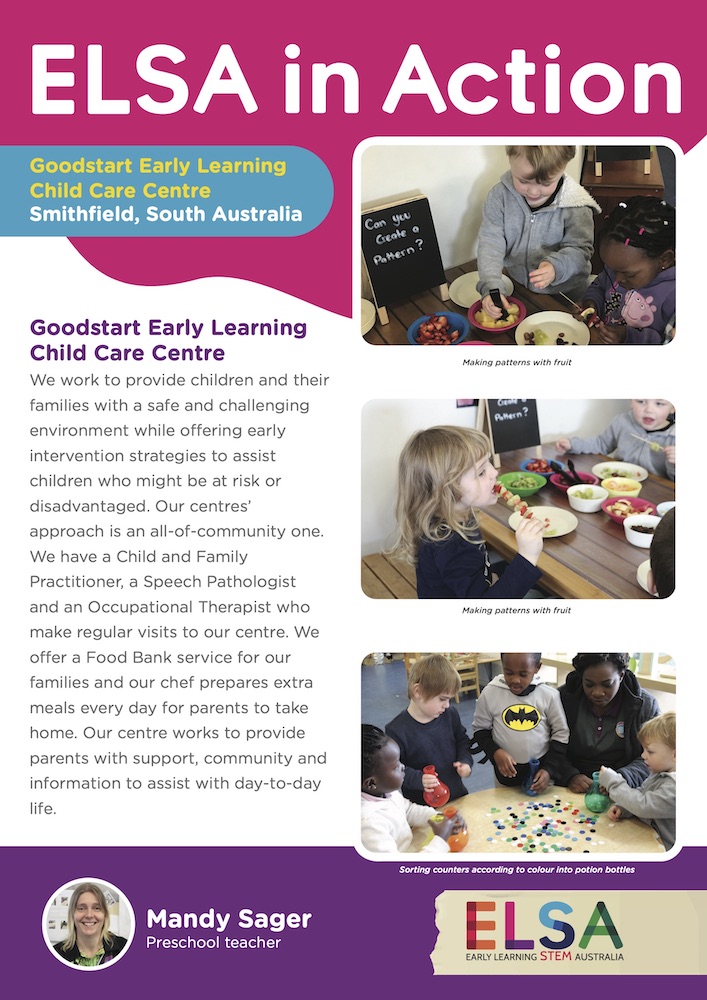 ELSA in Action at Goodstart Early Learning Child Care Centre Smithfield South Australia Page 1